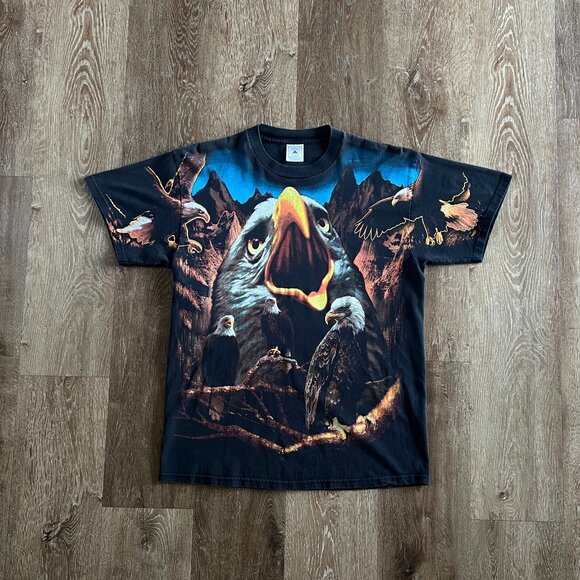 Vintage Eagles AOP Nature Tee Size Large - Picture 1 of 4